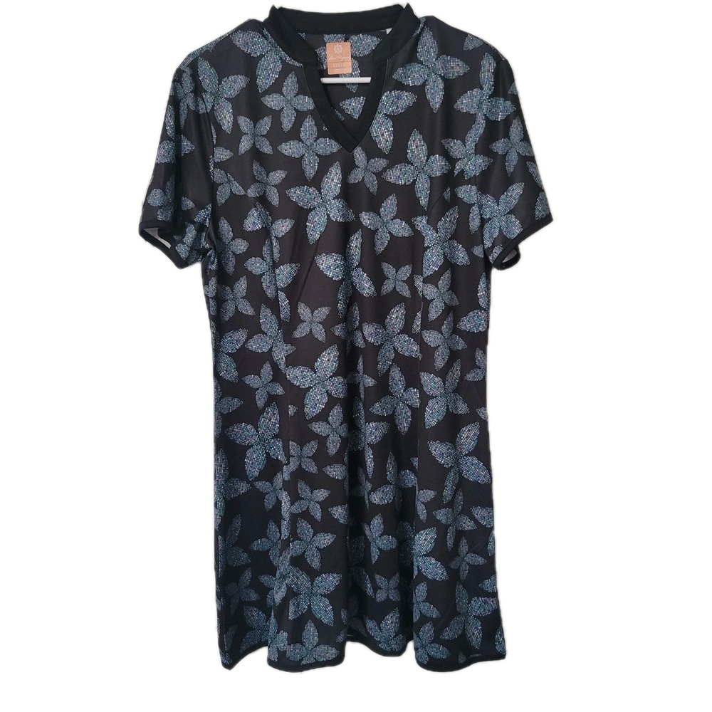 BEN HOGAN Short Sleeve Pixel Dress Size Large Black Active‎ Golf  Performance